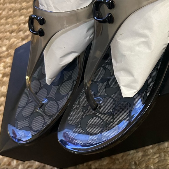 COACH JELLIES SANDALS WATER BEACH SUMMER RUBBER SHOES - Picture 3 of 7